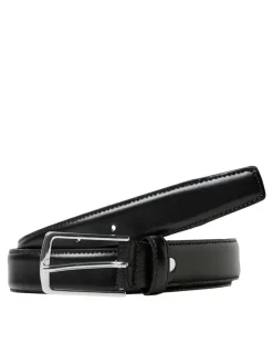 Outlet JACK & JONES Black Leather Belt