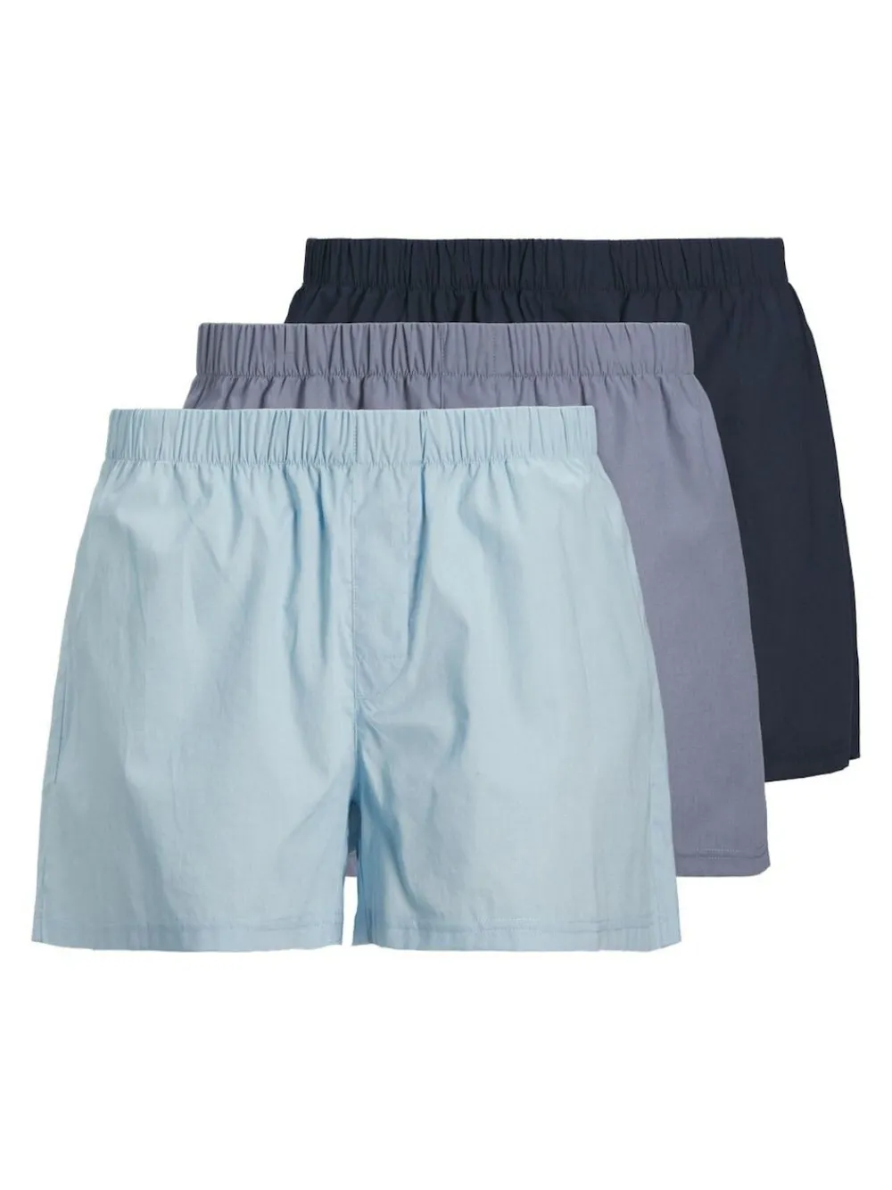 Outlet JACK & JONES 100% Cotton Boxers 3 Pack Blue