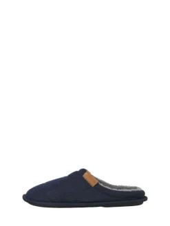 JACK & JONES Corduroy Mule Slippers Blue
