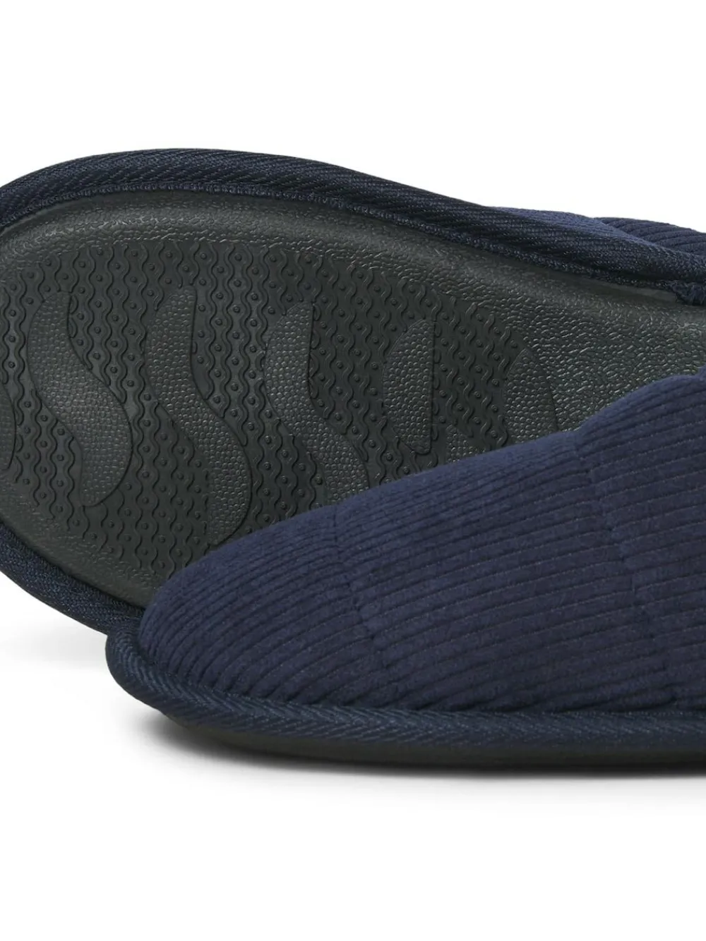 JACK & JONES Corduroy Mule Slippers Blue