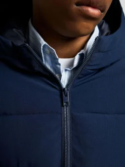 Sale JACK & JONES JUNIOR Blue Hooded Puffer Jacket