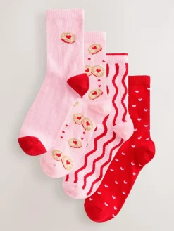 Discount Next Ankle Socks 4 Pack Jammy Heart