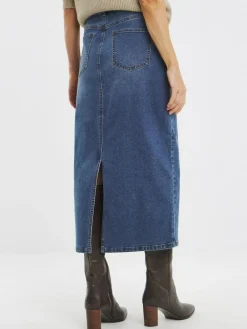JD Williams Blue Mid Wash 24/7 Denim Maxi Skirt^Women Skirts