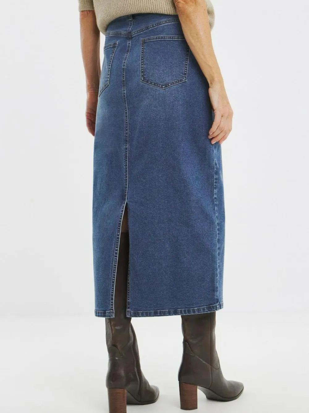 JD Williams Blue Mid Wash 24/7 Denim Maxi Skirt^Women Skirts