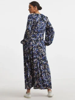 Hot JD Williams Blue Supersoft Jersey V-Neck Maxi Tea Dress