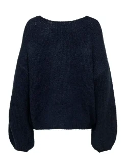 Online JDY Blue Slouchy Oversized Reversible Wide Sleeve Jumper
