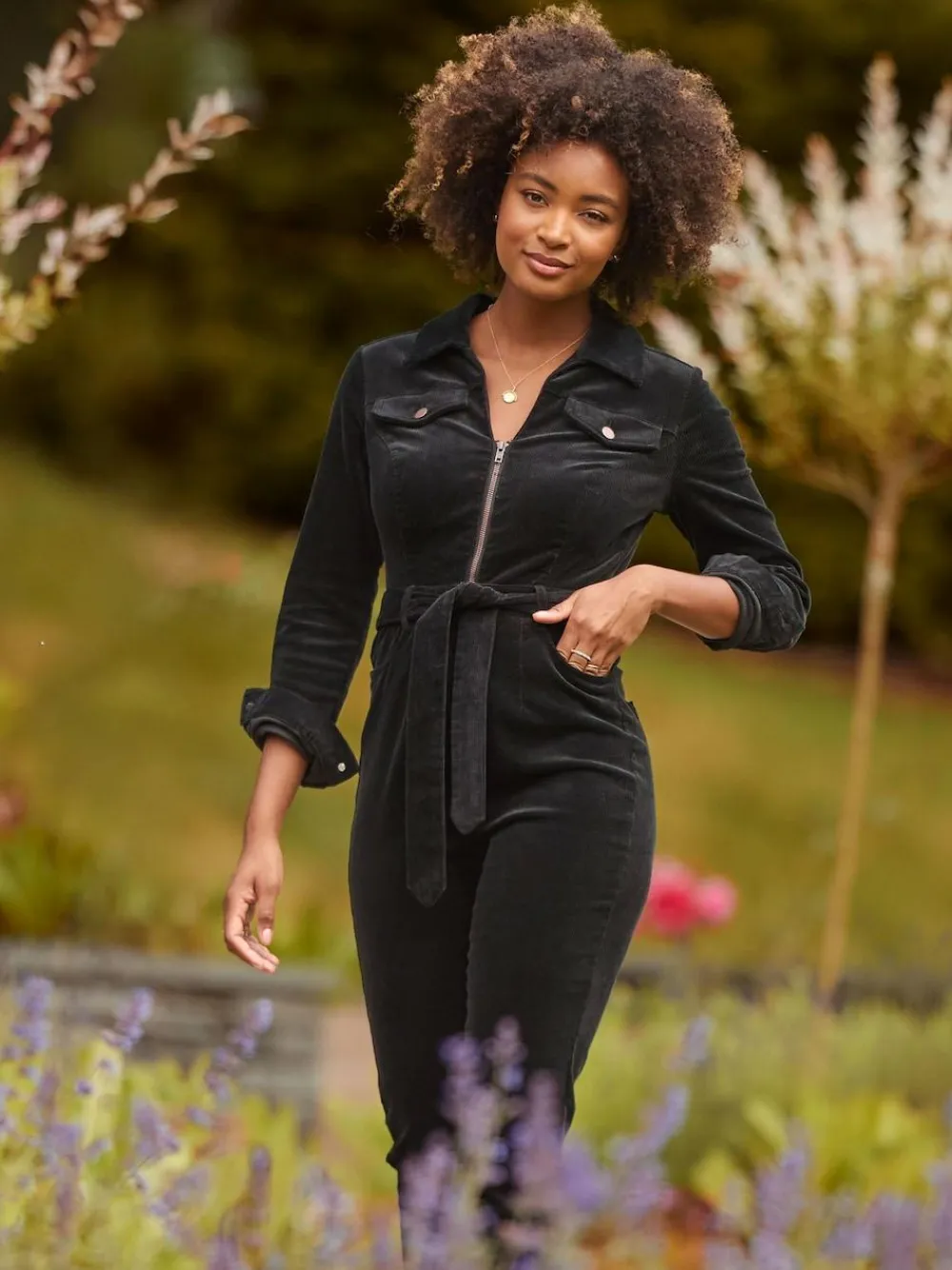 Joe Browns Black Petite Stretch Fit Darcy Cord Jumpsuit^Women Jumpsuits & Playsuits