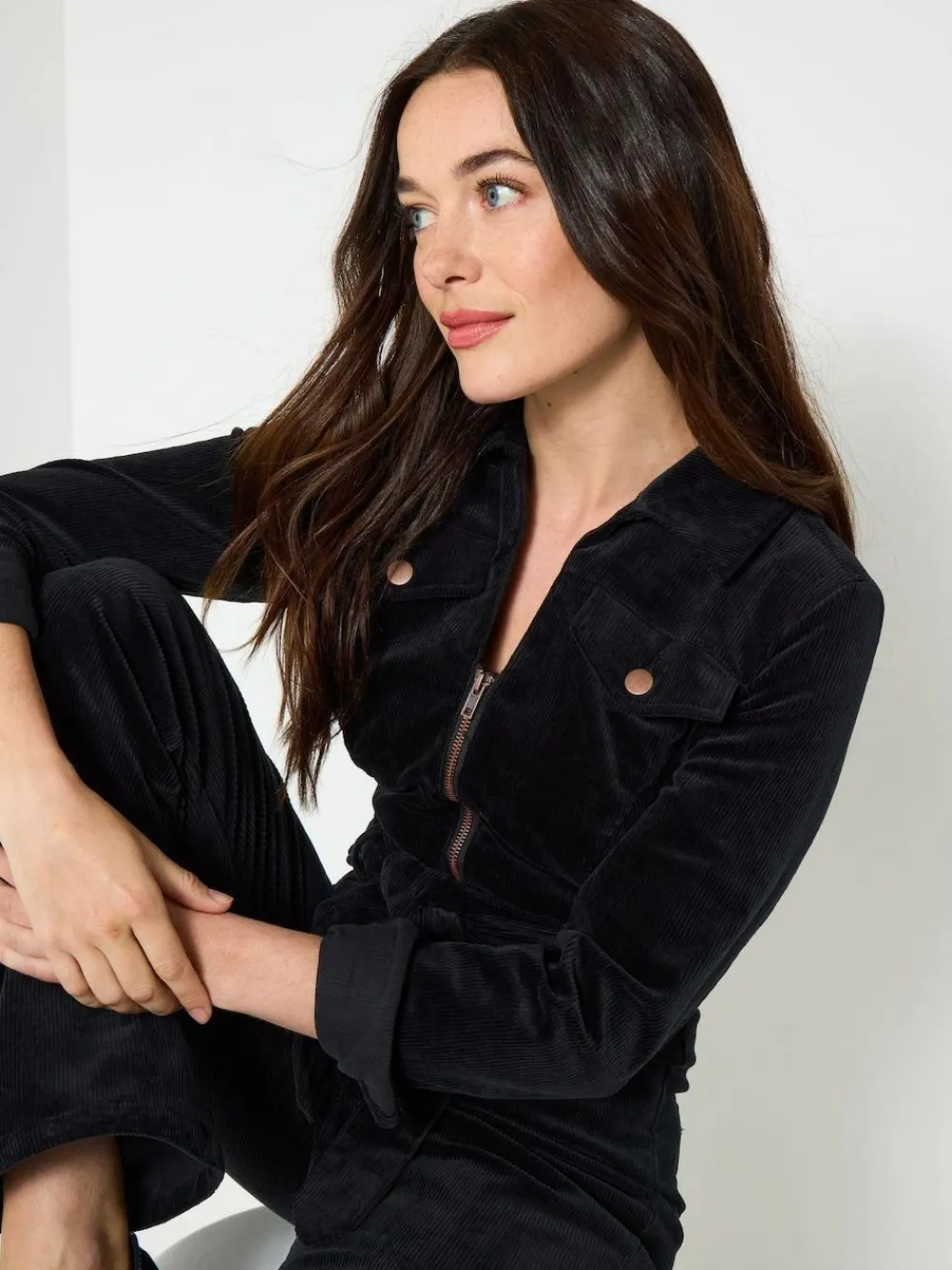 Joe Browns Black Petite Stretch Fit Darcy Cord Jumpsuit^Women Jumpsuits & Playsuits