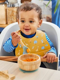 Discount Jojo Maman Bébé Bamboo Suction Bowl & Spoon Set