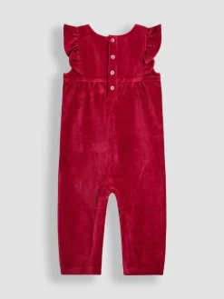 Jojo Maman Bébé Appliqué Velour Dungarees & Top Set^ Jumpsuits & Playsuits