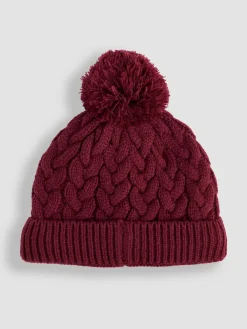 Jojo Maman Bébé Embroidered Cable Hat^ Hats & Scratch Mitts|Hats, Gloves & Scarves