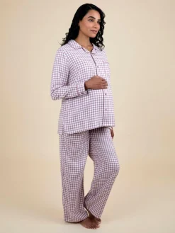 Clearance Jojo Maman Bébé Berry Maternity Gingham Pyjama Set