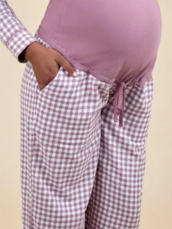Clearance Jojo Maman Bébé Berry Maternity Gingham Pyjama Set