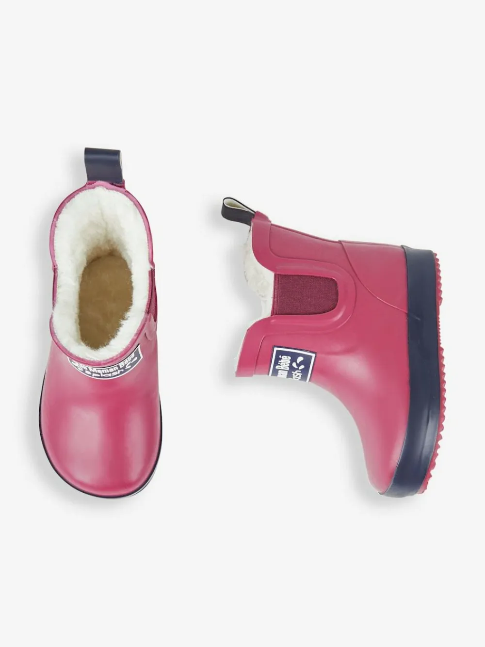 Hot Jojo Maman Bébé Berry Pink Cosy Lined Ankle Wellies