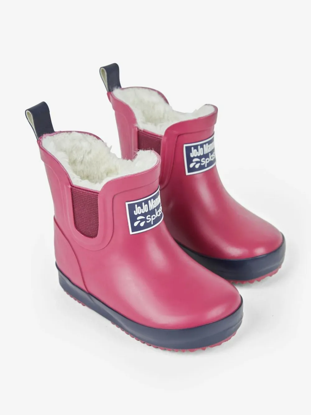 Hot Jojo Maman Bébé Berry Pink Cosy Lined Ankle Wellies