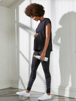 Jojo Maman Bébé Black Boyfriend Maternity Cotton T-Shirt^Women Loungewear