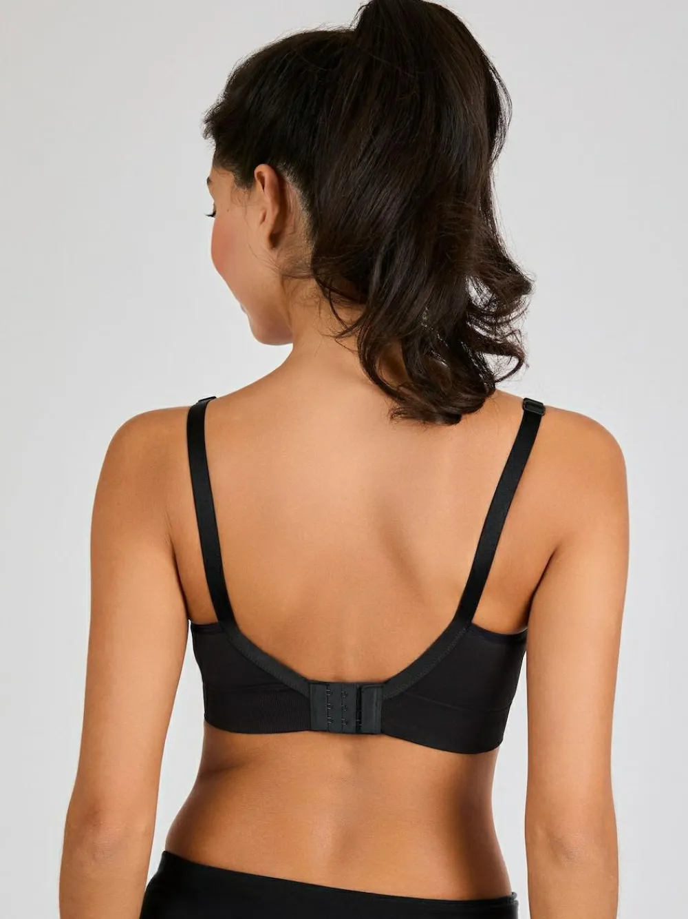 New Jojo Maman Bébé Emma Jane Padded Seamless Maternity & Nursing Bra Black