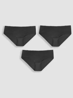 Hot Jojo Maman Bébé 3-Pack Lace Trim Maternity Shorts Black