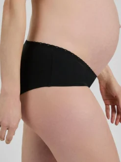 Hot Jojo Maman Bébé 3-Pack Lace Trim Maternity Shorts Black