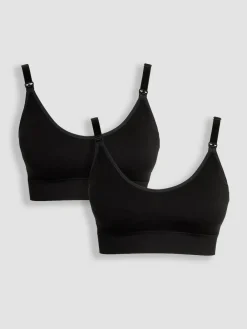 Sale Jojo Maman Bébé Black 2-Pack Seamless Nursing Bras