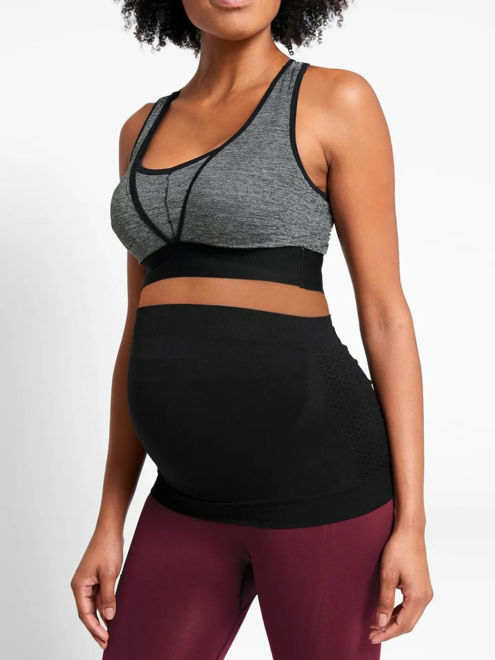 New Jojo Maman Bébé Black Seamless Support Workout Bump Band