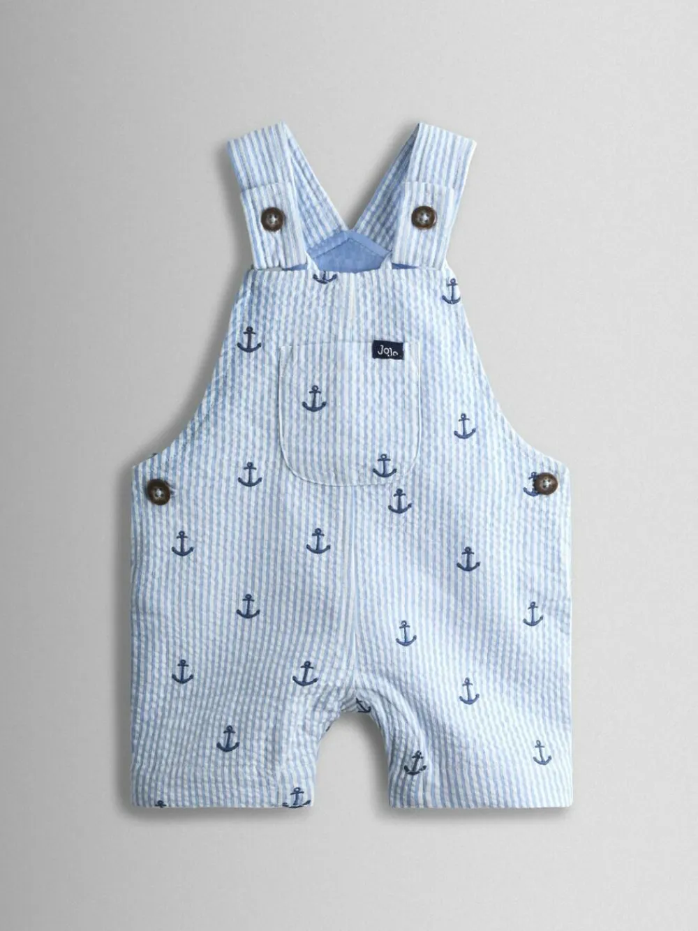 Hot Jojo Maman Bébé Blue Anchor Embroidered Dungarees