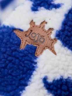 Hot Jojo Maman Bébé Hooded Teddy Fleece Jacket Blue Dino