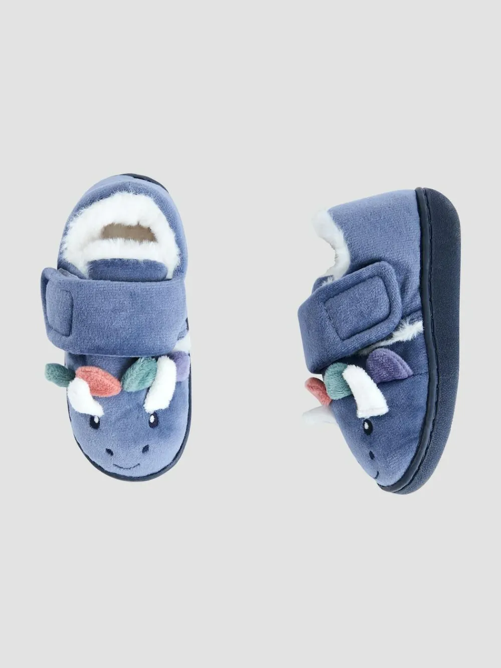 Jojo Maman Bébé Blue Dino Slipper Shoe^BOY Nightwear