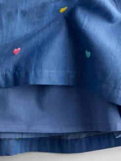 Jojo Maman Bébé Embroidered Frill Sleeve Dress^ Dresses|Dresses