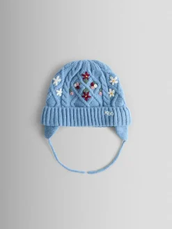 Jojo Maman Bébé Embroidered Cable Hat^ Hats & Scratch Mitts|Hats, Gloves & Scarves
