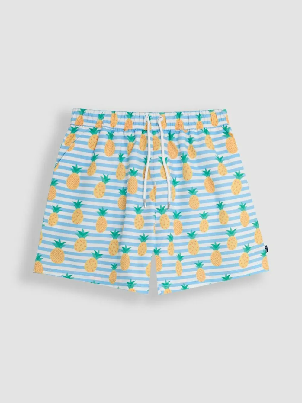 Jojo Maman Bébé Blue Mens Pineapple Printed Swim Shorts^ Swimwear