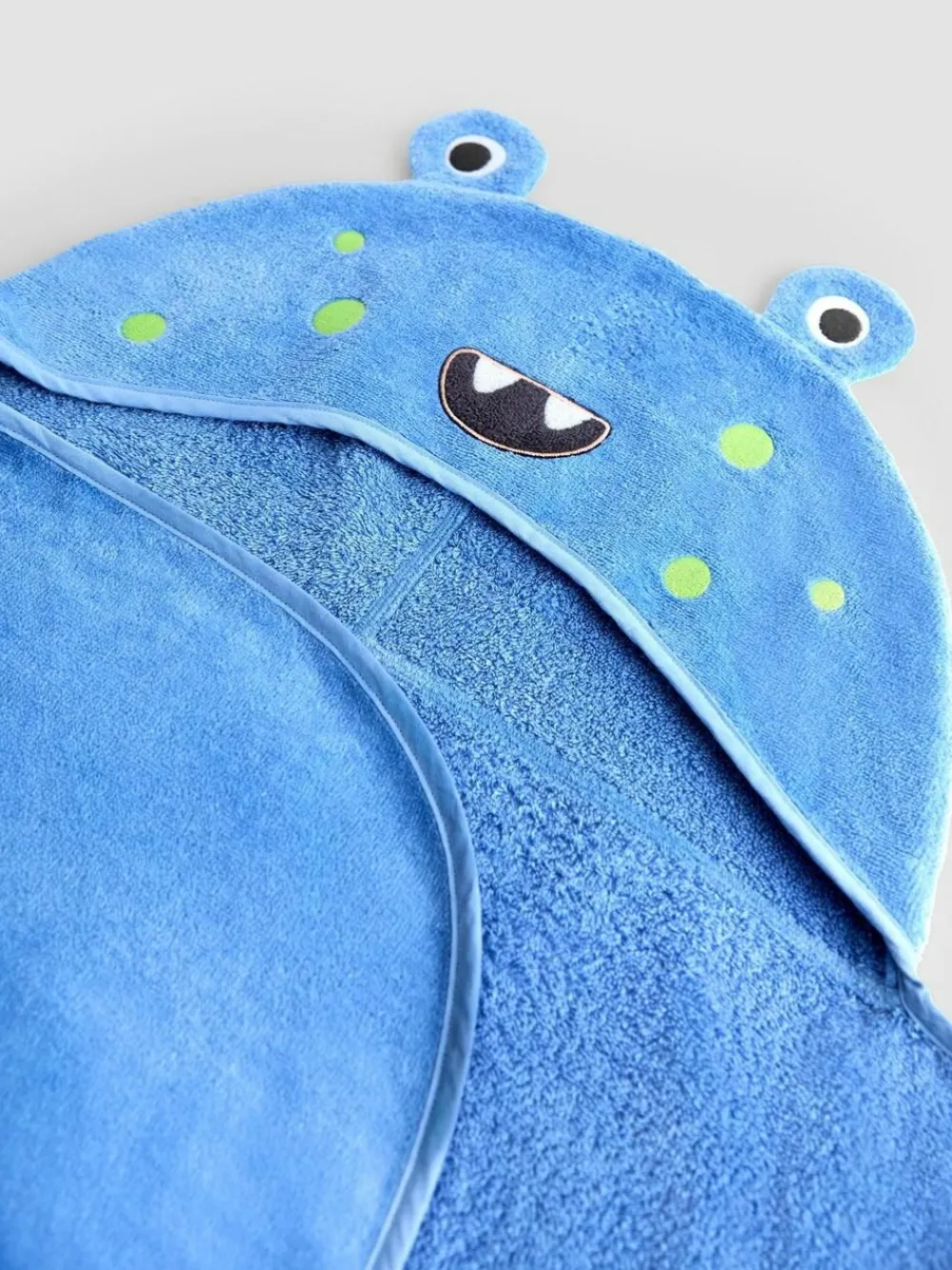 New Jojo Maman Bébé Blue Monster Large Hooded Towel