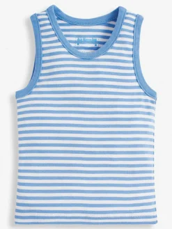 Jojo Maman Bébé Blue 3-Pack Digger Boys' Vest Set^BOY Vests|Vests