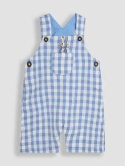 Jojo Maman Bébé Blue 2-Piece Peter Rabbit™ Gingham Dungarees & Body Set^BOY Dungarees