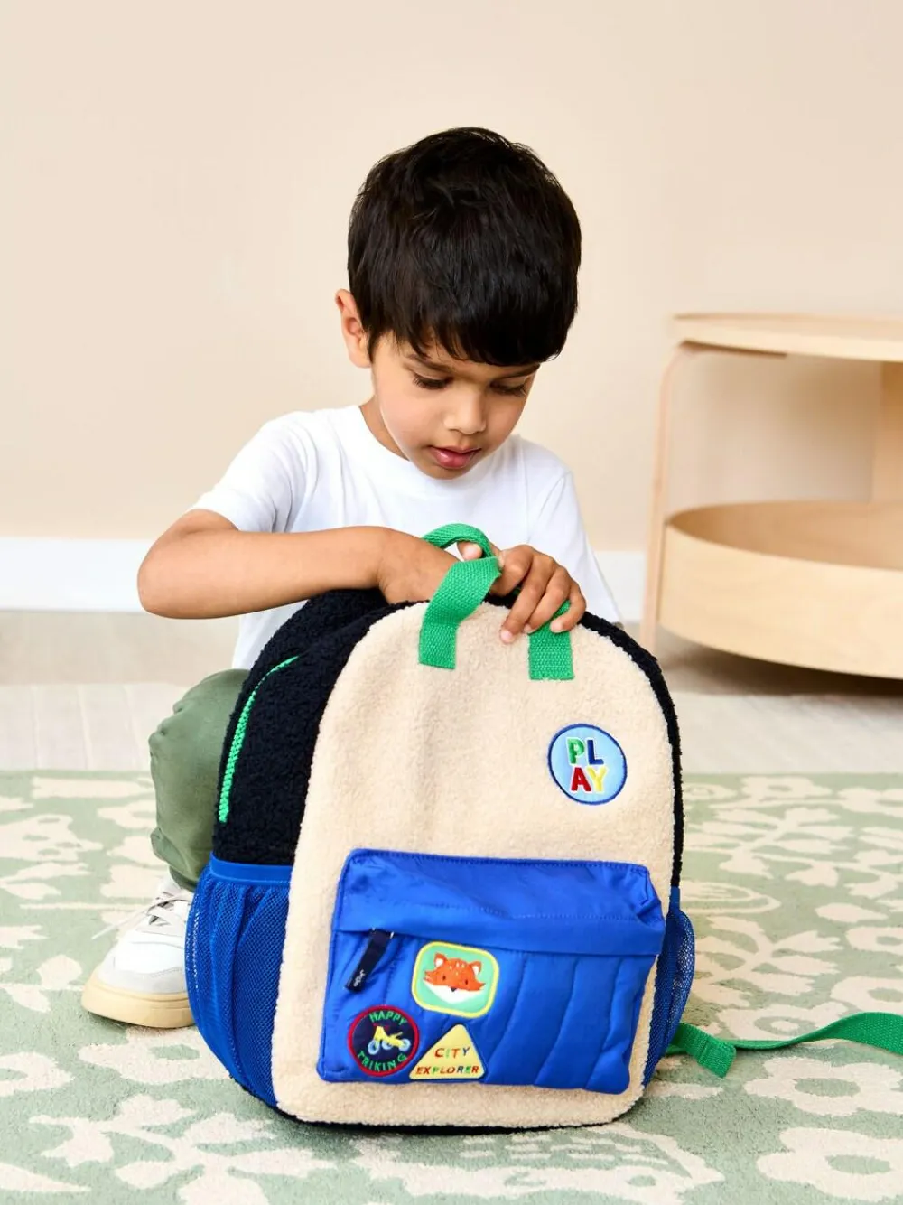 Discount Jojo Maman Bébé Borg Colour Block Medium Backpack