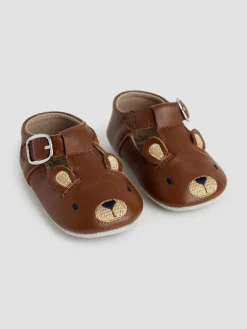 Clearance Jojo Maman Bébé Brown Classic Leather Bear Pre Walker Shoes