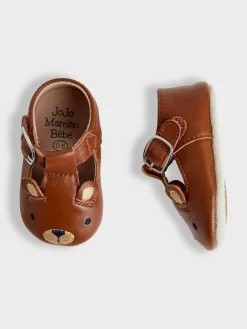 Clearance Jojo Maman Bébé Brown Classic Leather Bear Pre Walker Shoes