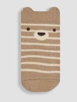 Hot Jojo Maman Bébé Brown 3-Pack Bear Socks