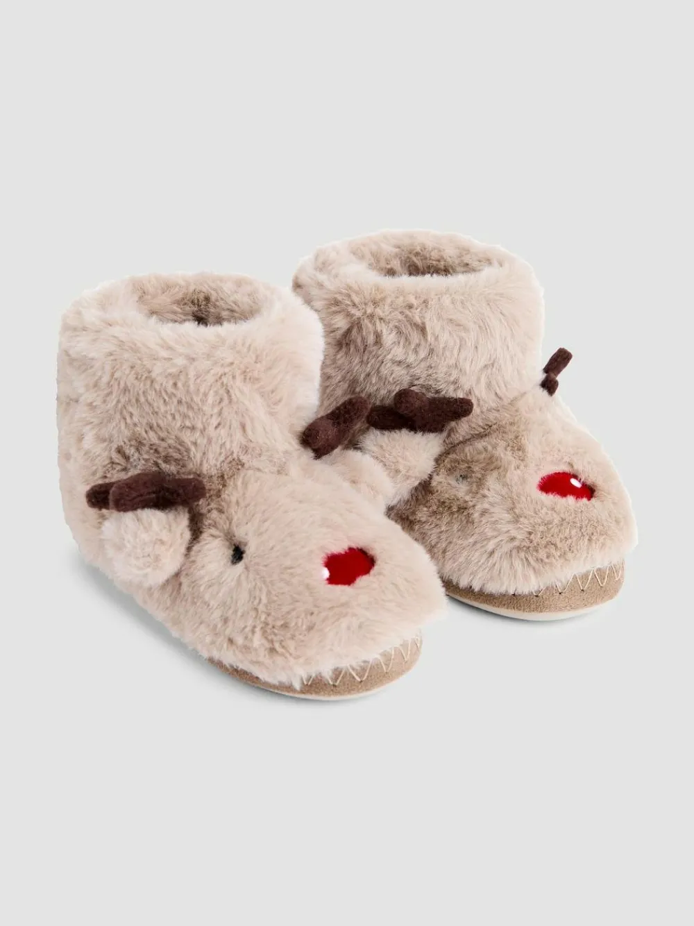 Jojo Maman Bébé Brown Reindeer Reindeer Slipper Boots