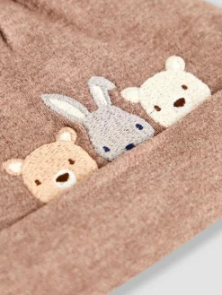 Clearance Jojo Maman Bébé Brown Woodland Friends Baby Hat