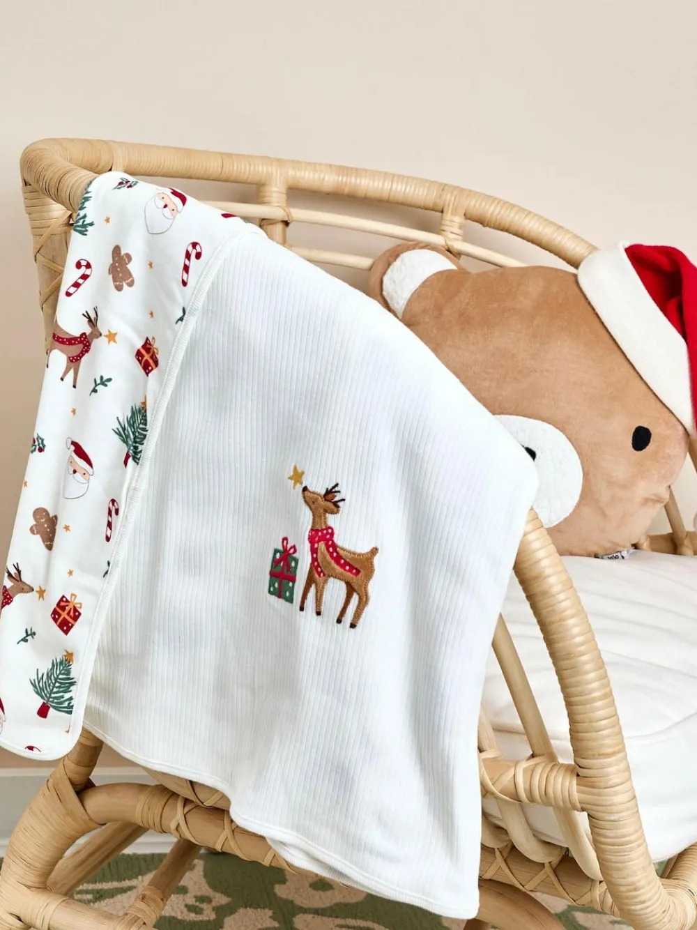 Jojo Maman Bébé Christmas Jersey Shawl^ Nursery Bedding