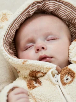 Jojo Maman Bébé Cream Bear Print Cosy Pramsuit^BOY Coats, Jackets & Pramsuits|Coats, Jackets & Pramsuits