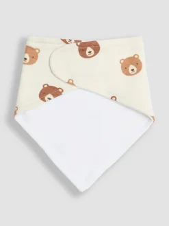 Hot Jojo Maman Bébé Cream Bear 3-Pack Baby Dribble Bibs