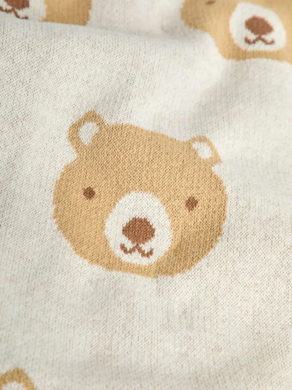 Online Jojo Maman Bébé Cream Bear Knitted Shawl