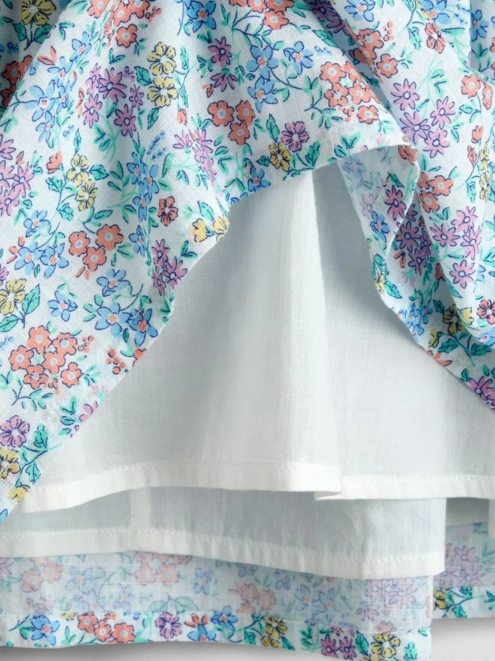 Clearance Jojo Maman Bébé Cream Collared Ditsy Floral Smocked Dress