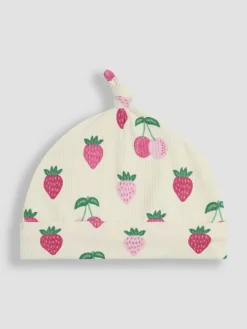 Jojo Maman Bébé Cream Cotton Print Baby Hat^ Newborn Accessories|Hats & Scratch Mitts