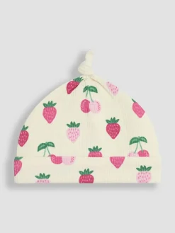 Jojo Maman Bébé Cream Cotton Print Baby Hat^ Newborn Accessories|Hats & Scratch Mitts