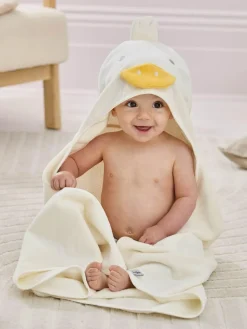 Jojo Maman Bébé Cream Duck Character Hooded Towel^ Towels & Bathmats