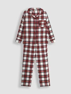 Jojo Maman Bébé Cream Mens Check Woven Pyjama Set^ Pyjamas