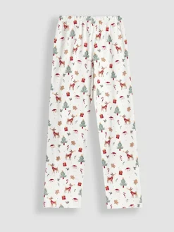 Discount Jojo Maman Bébé Cream Men's Christmas Pyjama Set